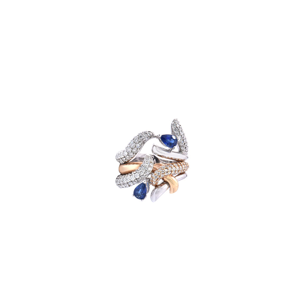 Diamond & Ceylon Sapphire Ring