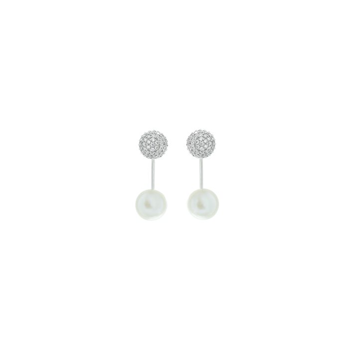 Goharbin Pearl Diamond Earrings