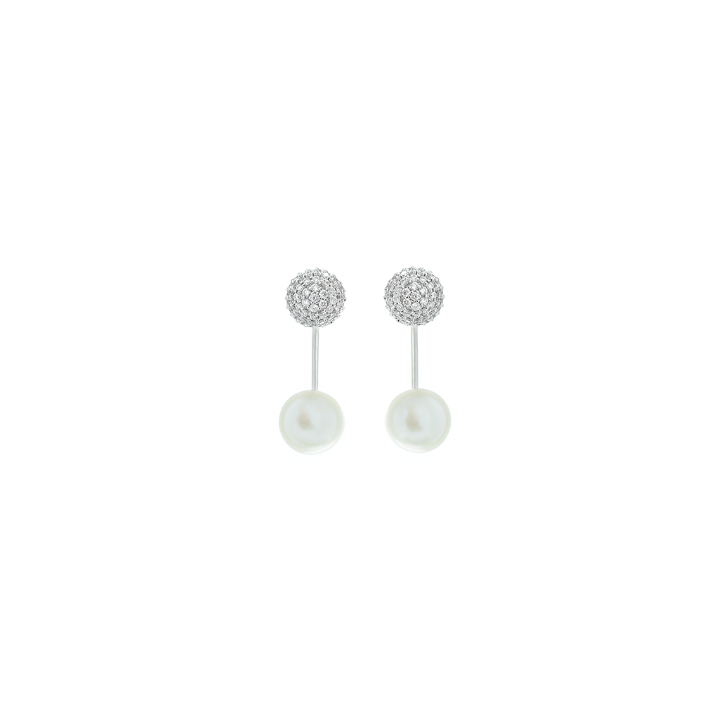 Goharbin Pearl Diamond Earrings