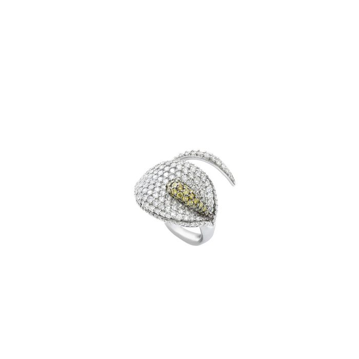 Yellow Diamond Anthurium Flower Ring