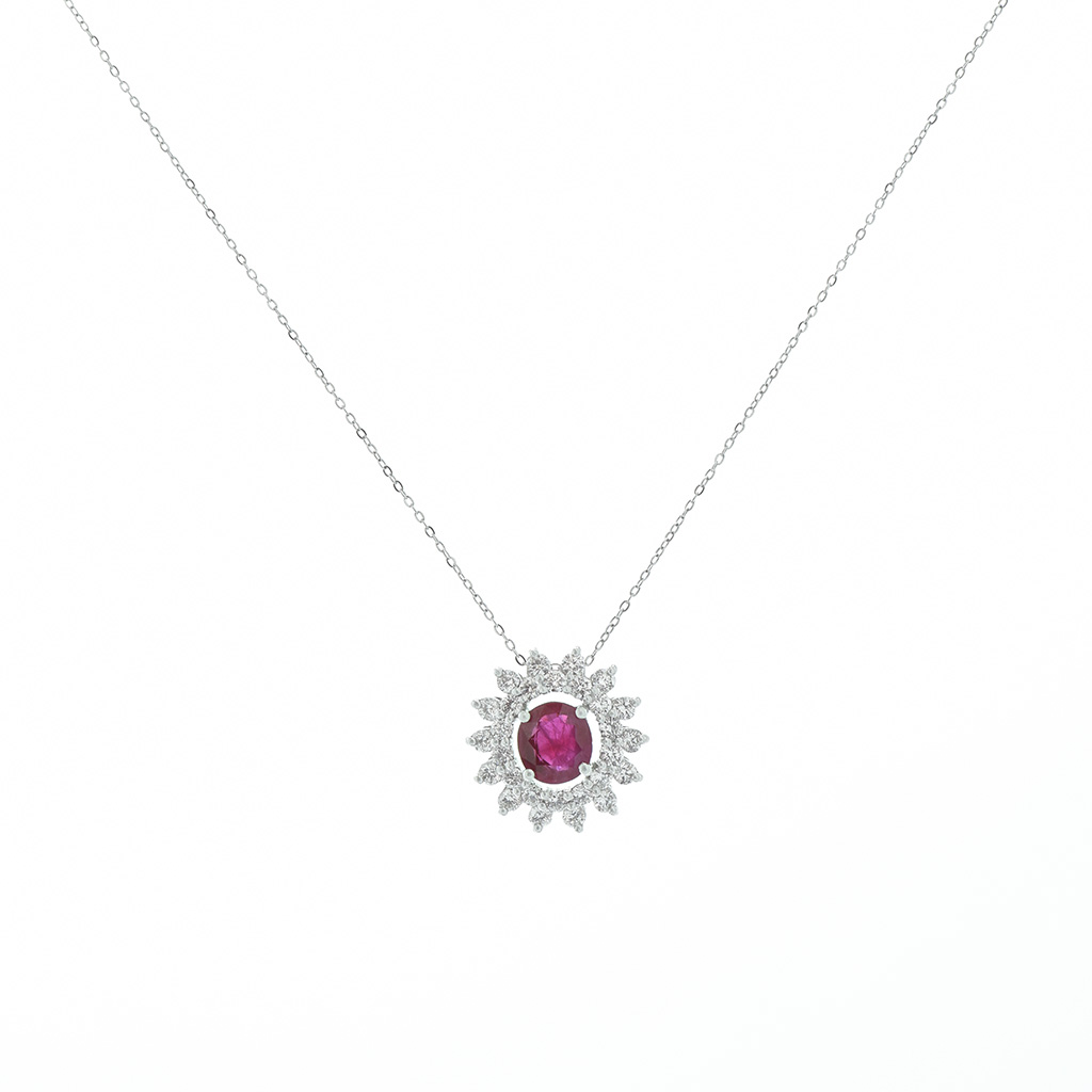 Ruby Diamond Pendant Goharbin Jewelry