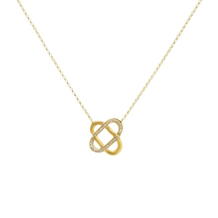 Gold Diamond Multiplication Style Pendant