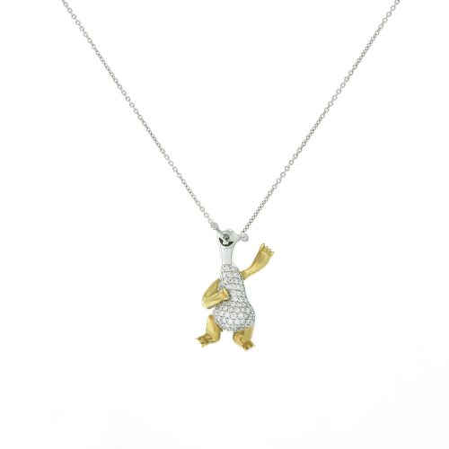 kids Jewelry Ice age Sid character Diamond Gold Pendant