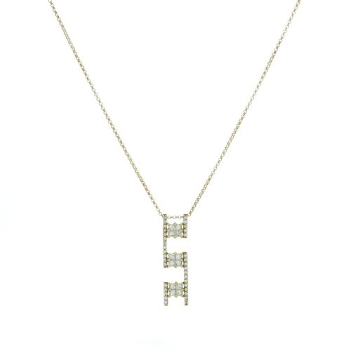 Gold Diamond Ladder Pendant